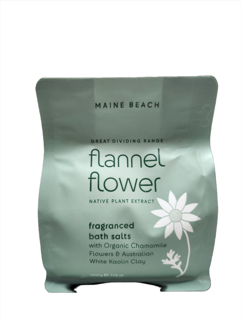 Flannel Flower Bath Salts Pouch 500g