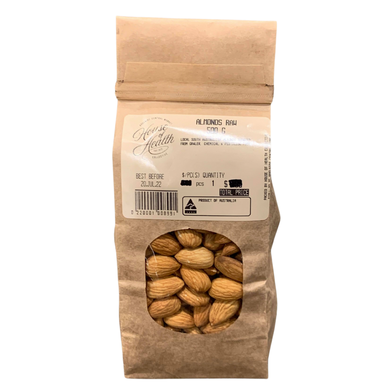 Almonds Raw - 500g Prepack
