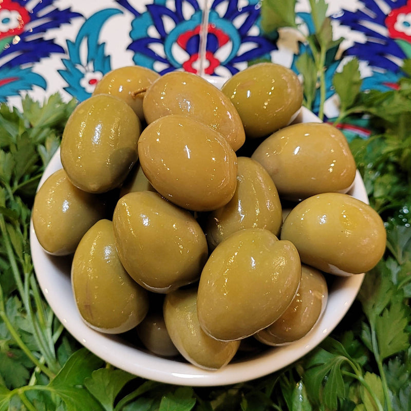 Whole Green Olives ($30/kg)