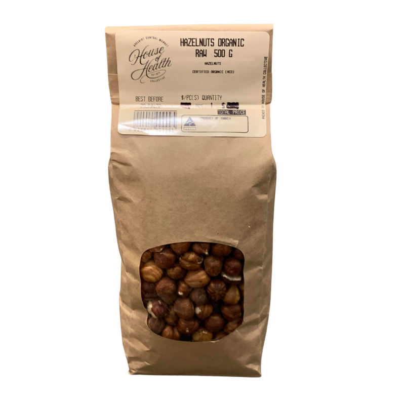 Hazelnuts Raw - Organic - 500g Prepack