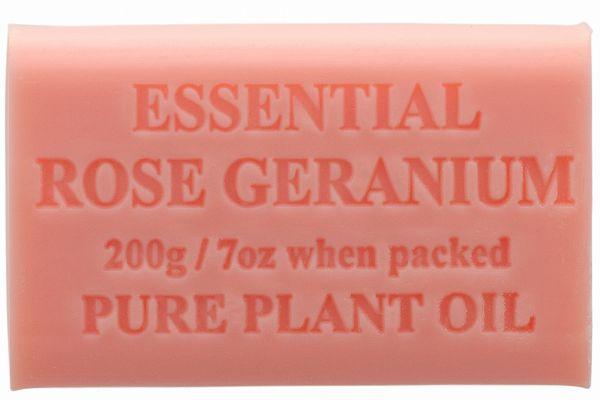 Pure Plant Oil Soap - Essential Rose Geranium 200gm
